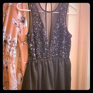 SEQUIN mesh cocktail dress